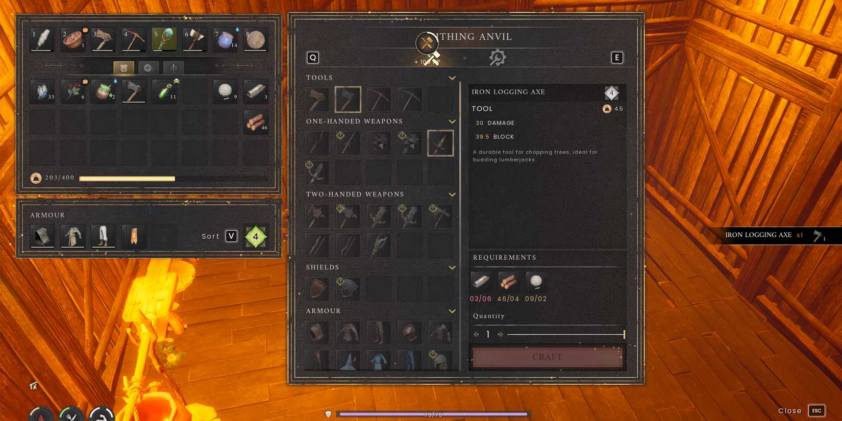 iron logging axe in runescape dragonwilds