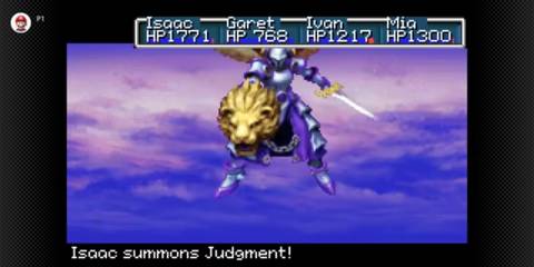 Isaac summons Judgement - Golden Sun