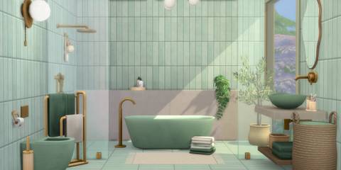 items showcase sleek bathroom the sims 4