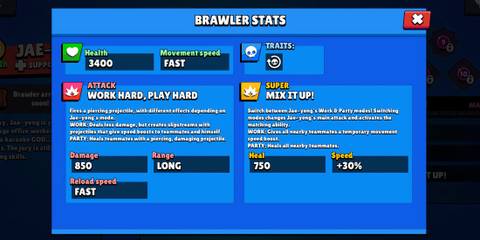 jae yong skills and abilities in brawl stars