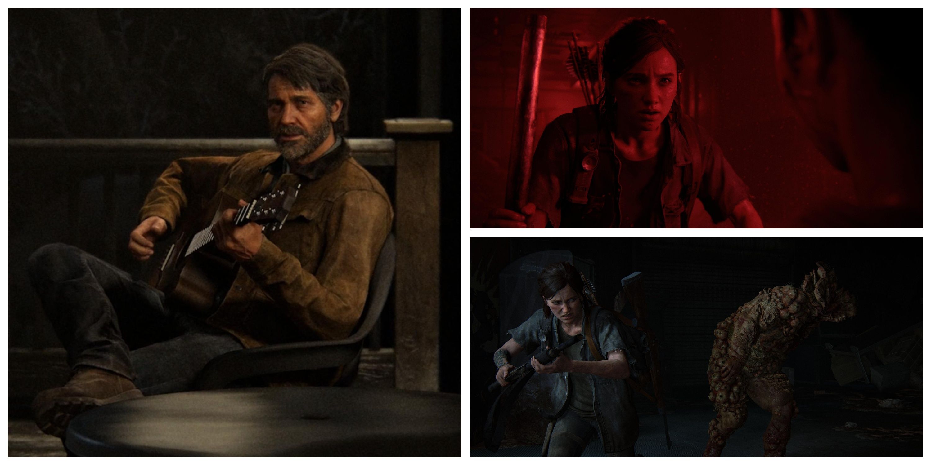 Joel is playing guitar, Eli is angry