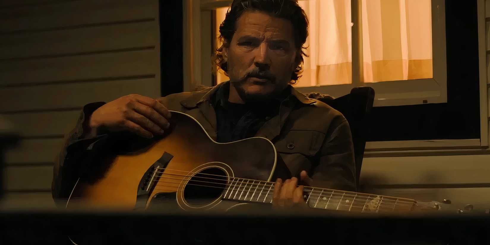 Joel playing Guitar in The Last Of Us Season 2