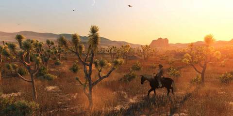 John exploring the world on a horse - Red Dead Redemption