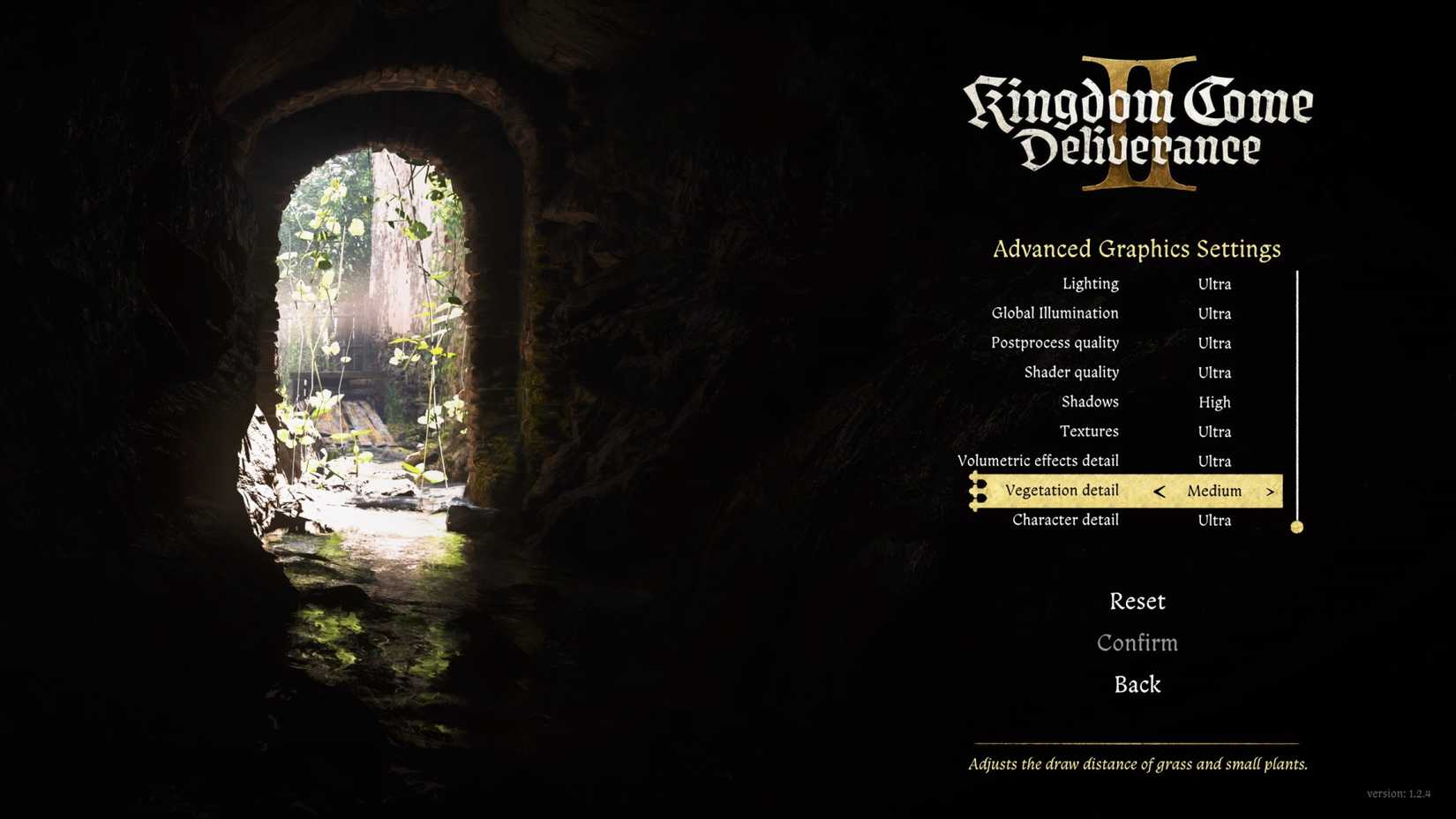 Kingdom Come Deliverance 2 Graphics Menu