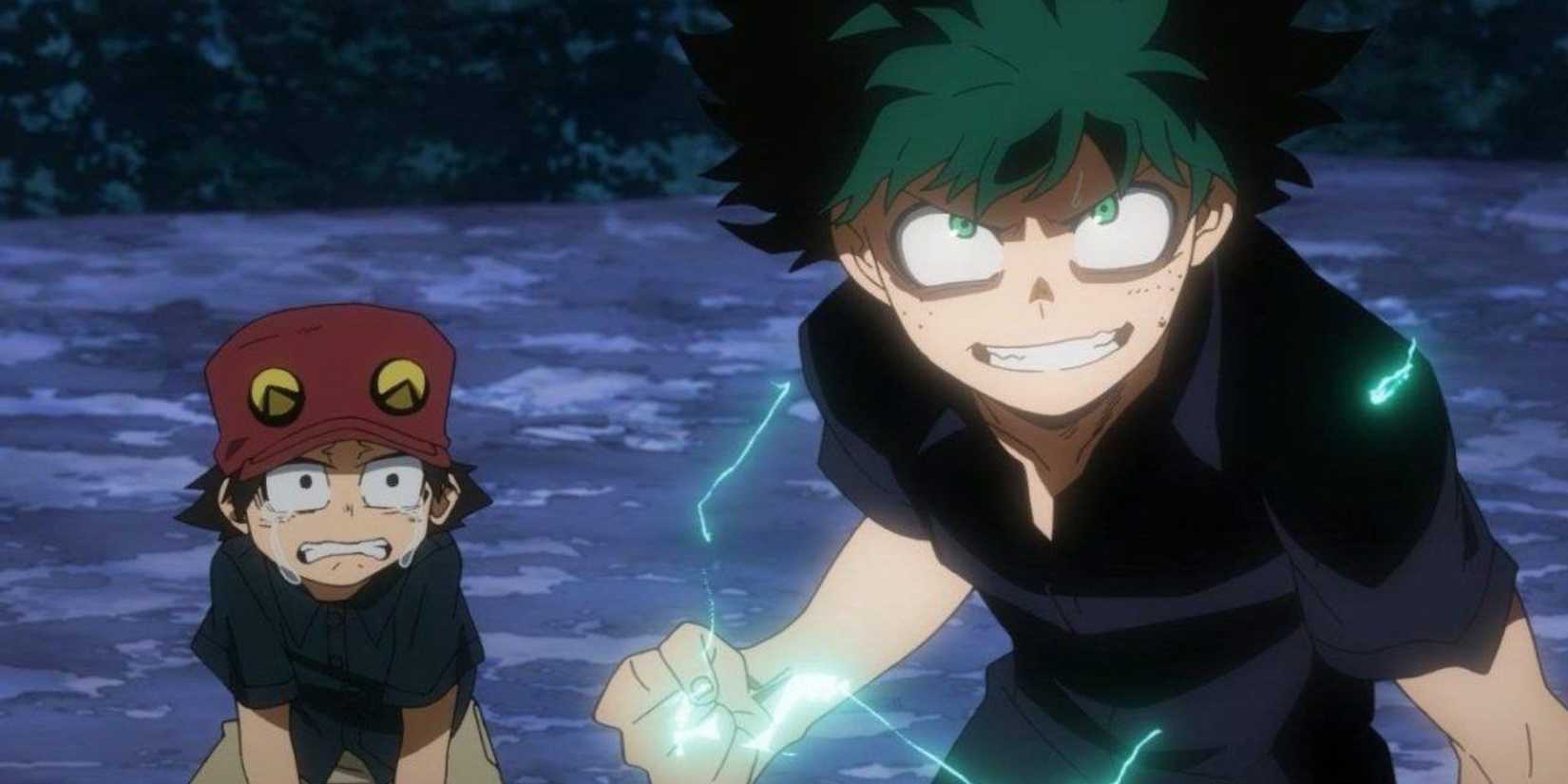 Kota and Midoriya in My Hero Academia