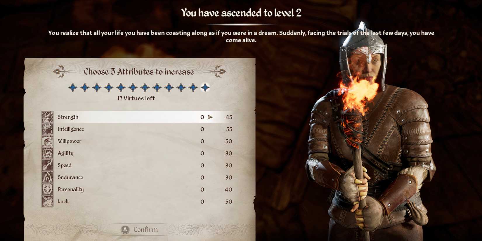 Leveling up in The Elder Scrolls 4 Oblivion Remastered