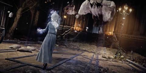 Lifting enemies with psychic powers in The Duskbloods