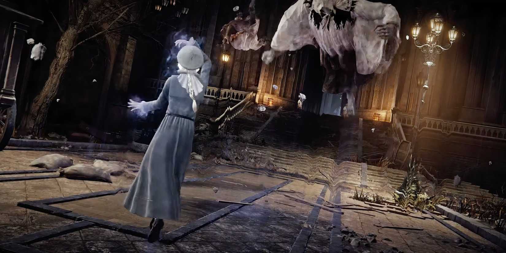 Lifting enemies with psychic powers in The Duskbloods