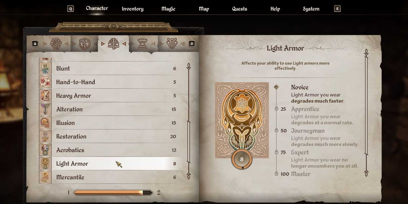 Light Armor SKill The Elder Scrolls IV Oblivion Remaster 