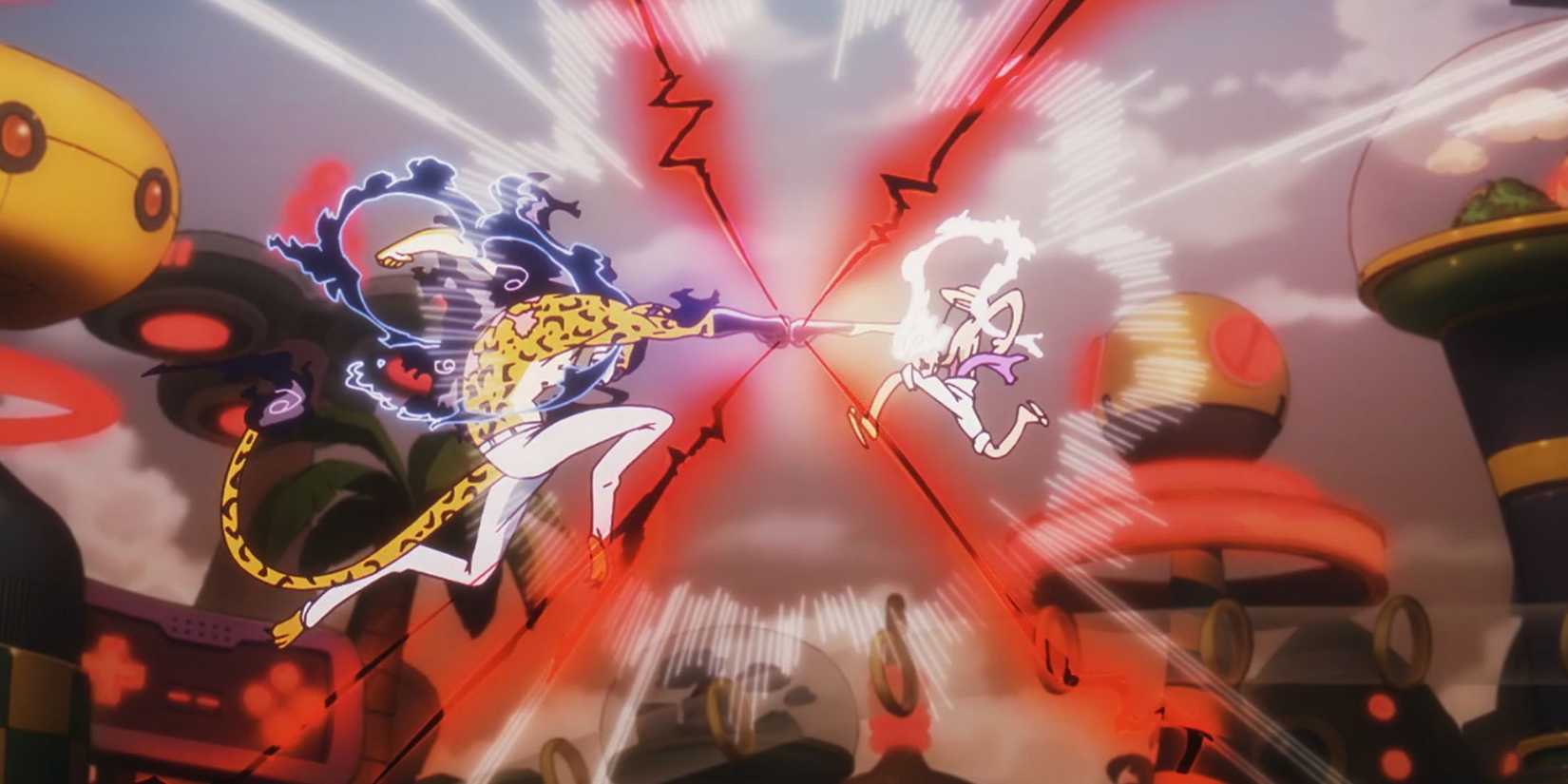 Luffy fights Rob Lucci in Egghead - One Piece