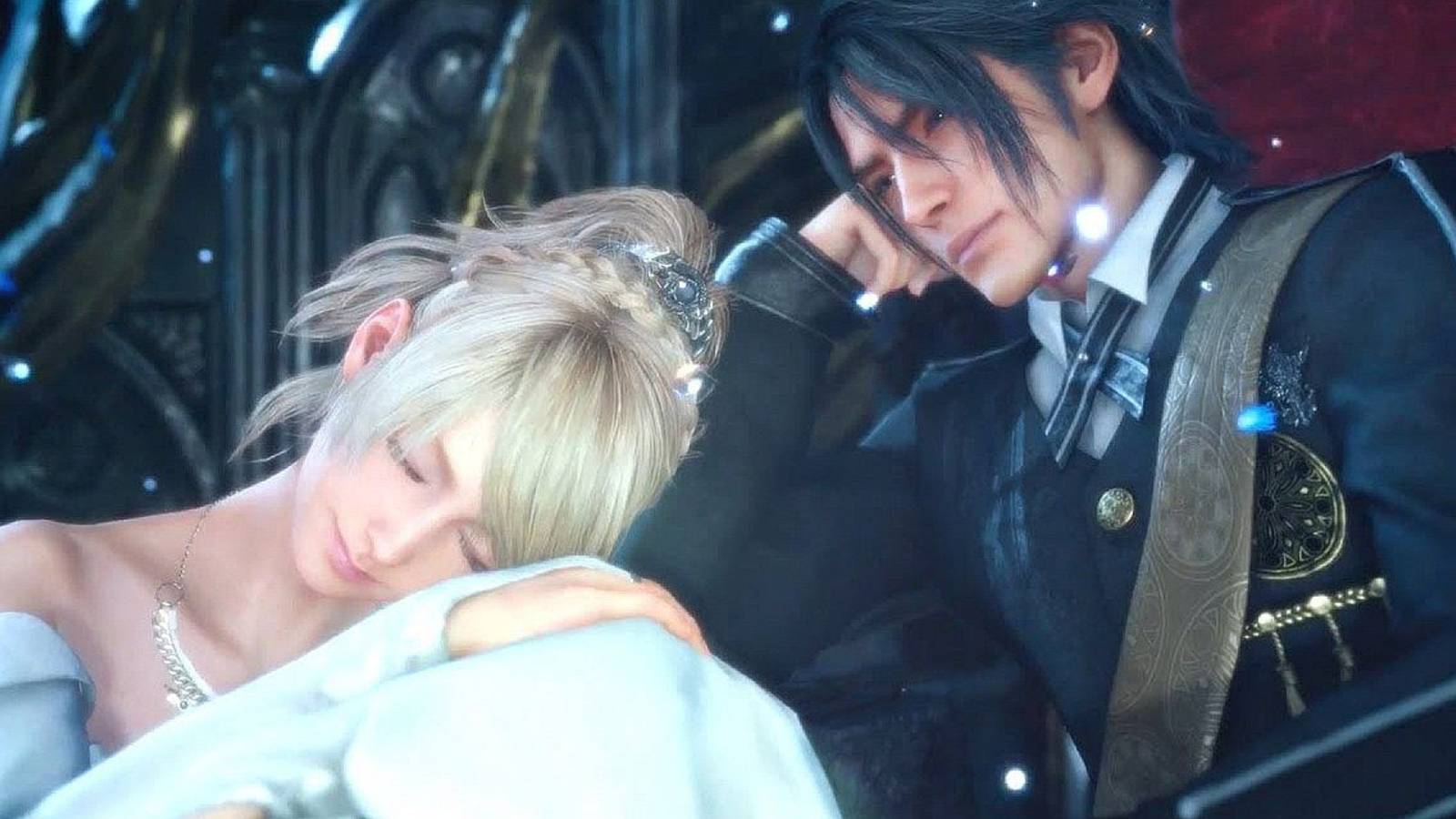 Lunafreya and Noctis in Final Fantasy 15