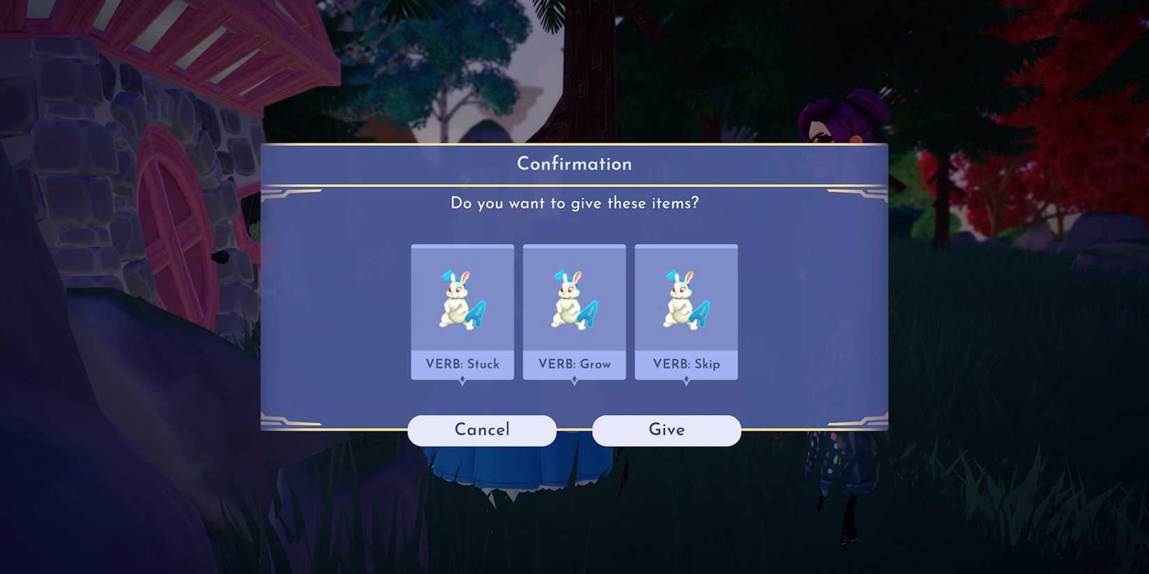 Magical Verbs in Disney Dreamlight Valley Books with No Pictures quest