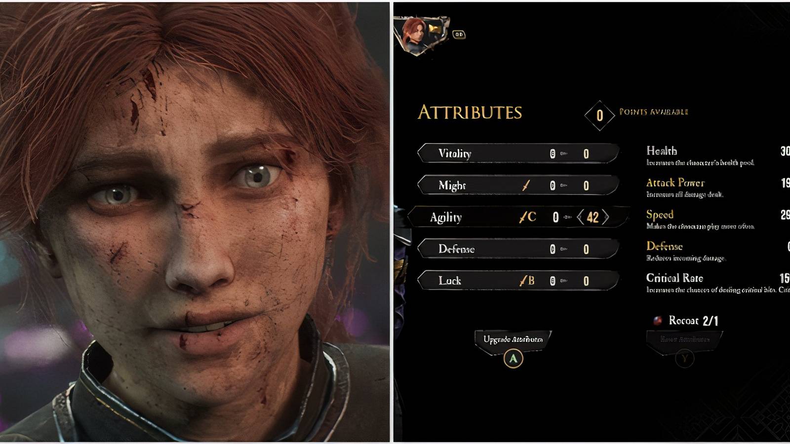 Maelle and stat menu in Clair Obscur Expedition 33