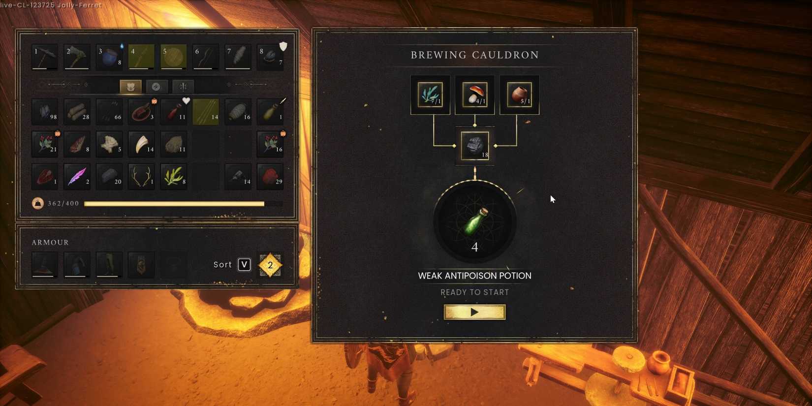 Making an Antipoison Potion in RuneScape Dragonwilds