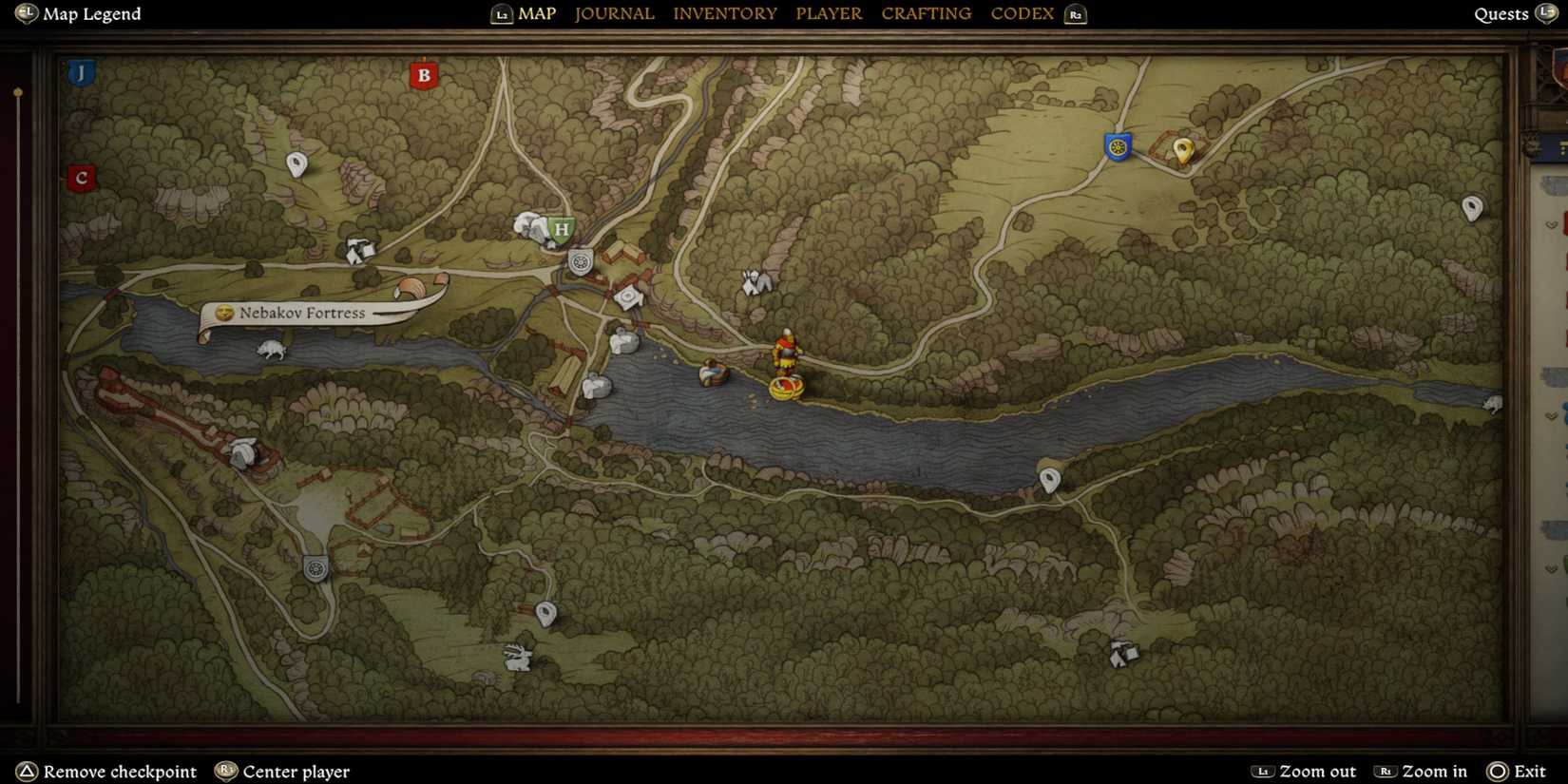 Map of Crashed Two Wheel Cart in KCD2