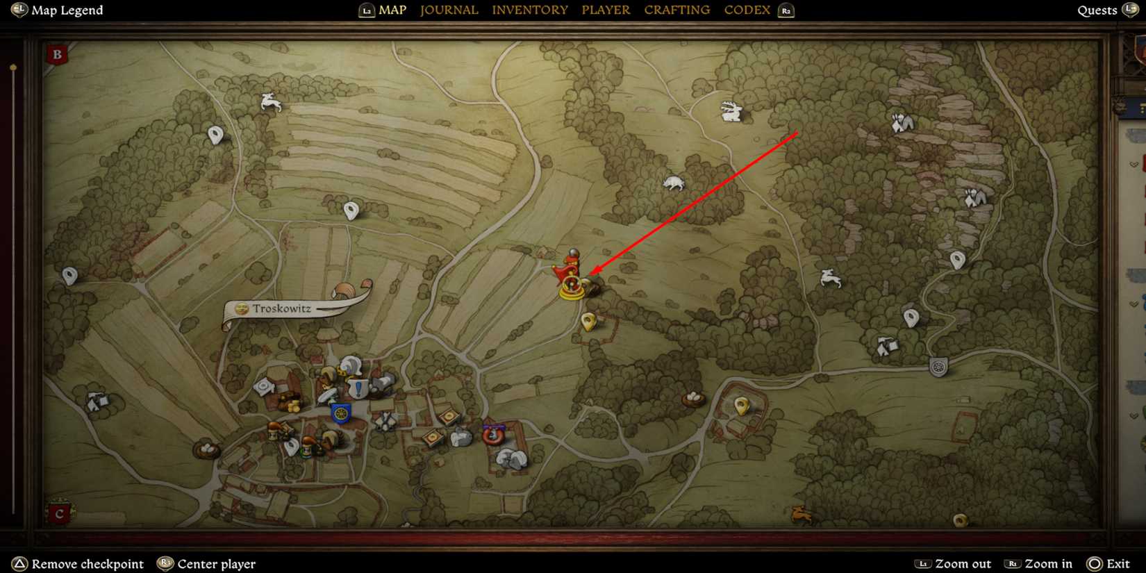 Map to Hobbit Hole KCD2