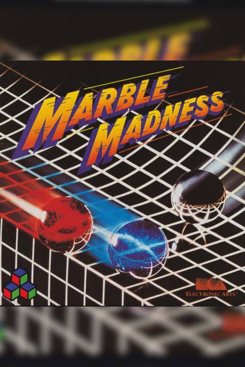 Marble Madness video game cover art tag