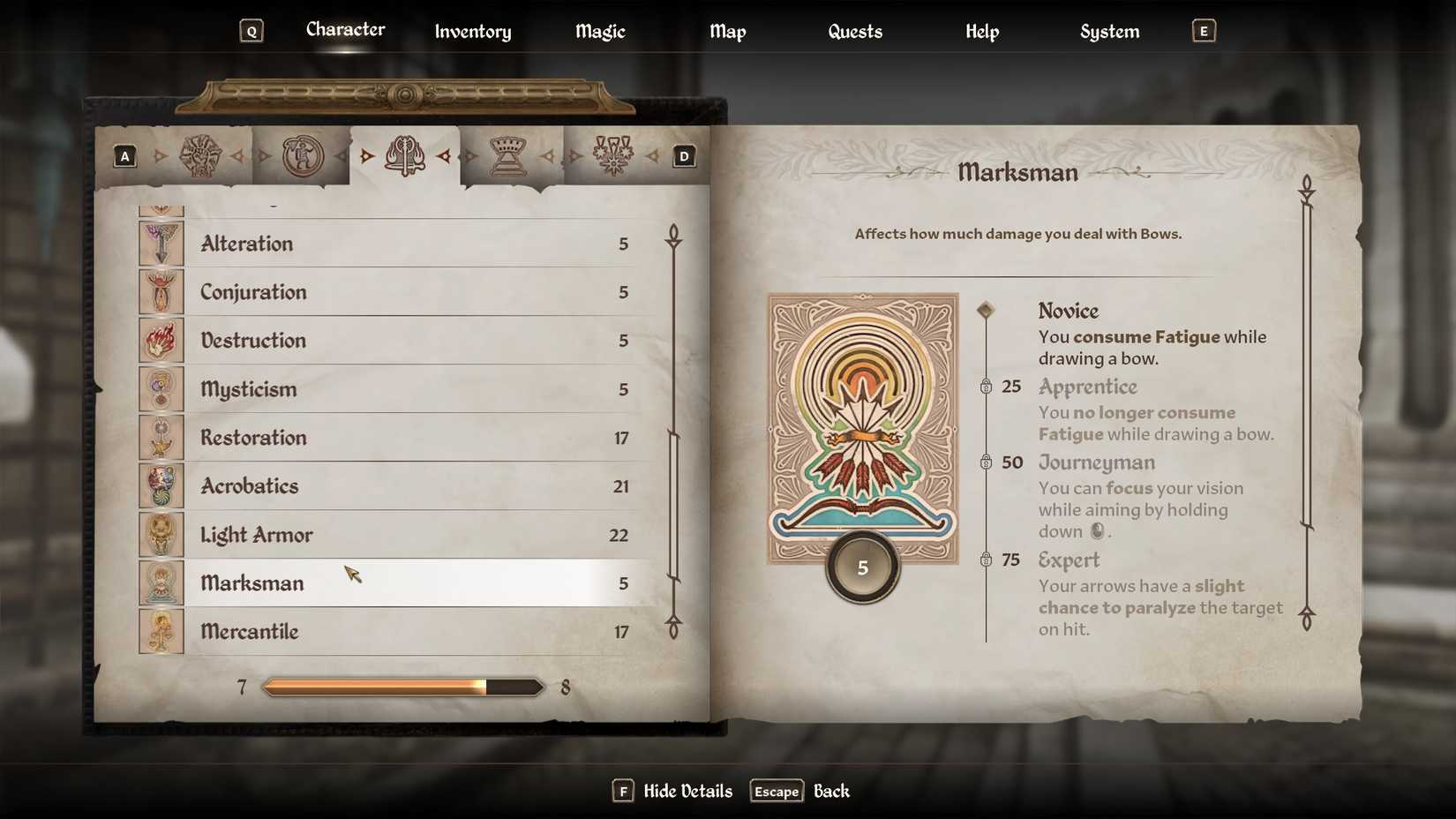 marksman minor skill