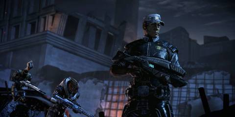 Mass Effect 3 Anderson in the fight