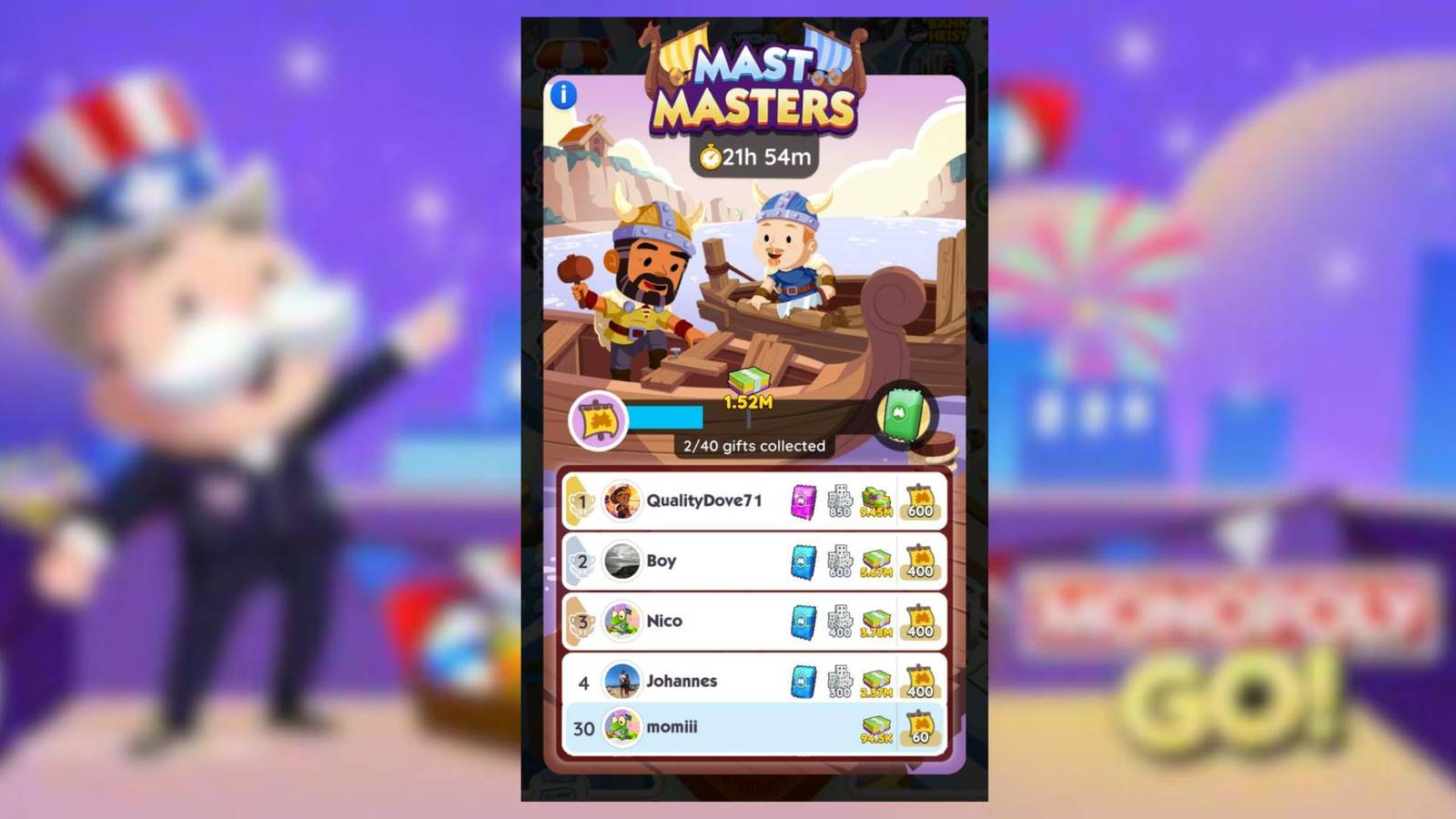 mast masters monopoly go