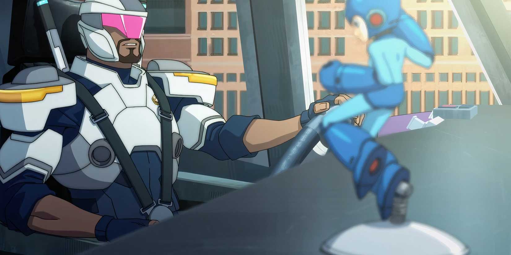 Mega Man on a dashboard in Netflix’s Devil May Cry