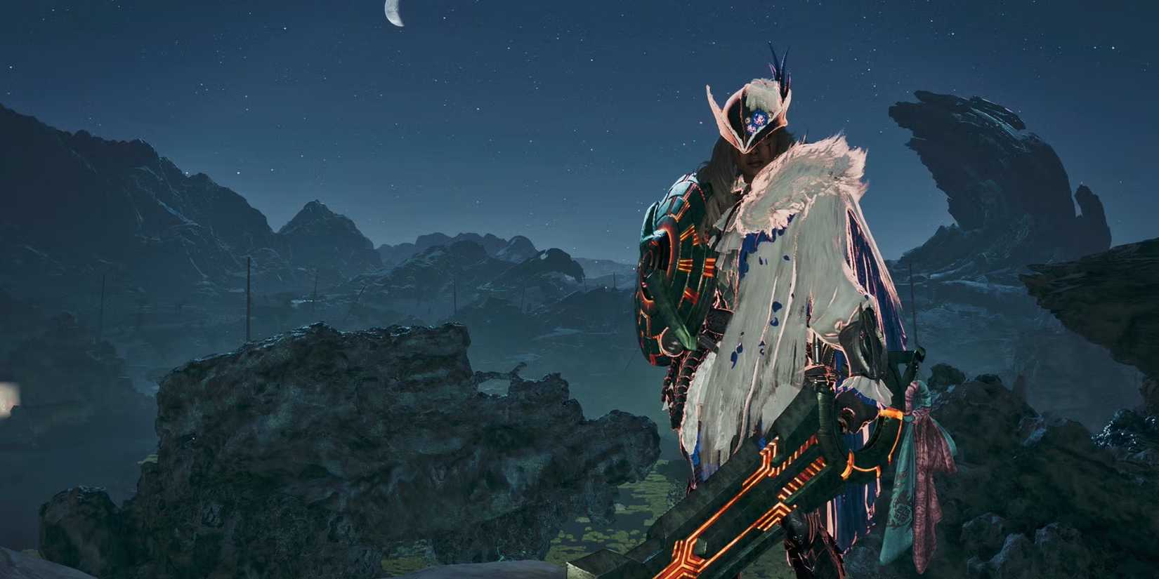 A hunter wielding Verdoloto in Monster Hunter Wilds