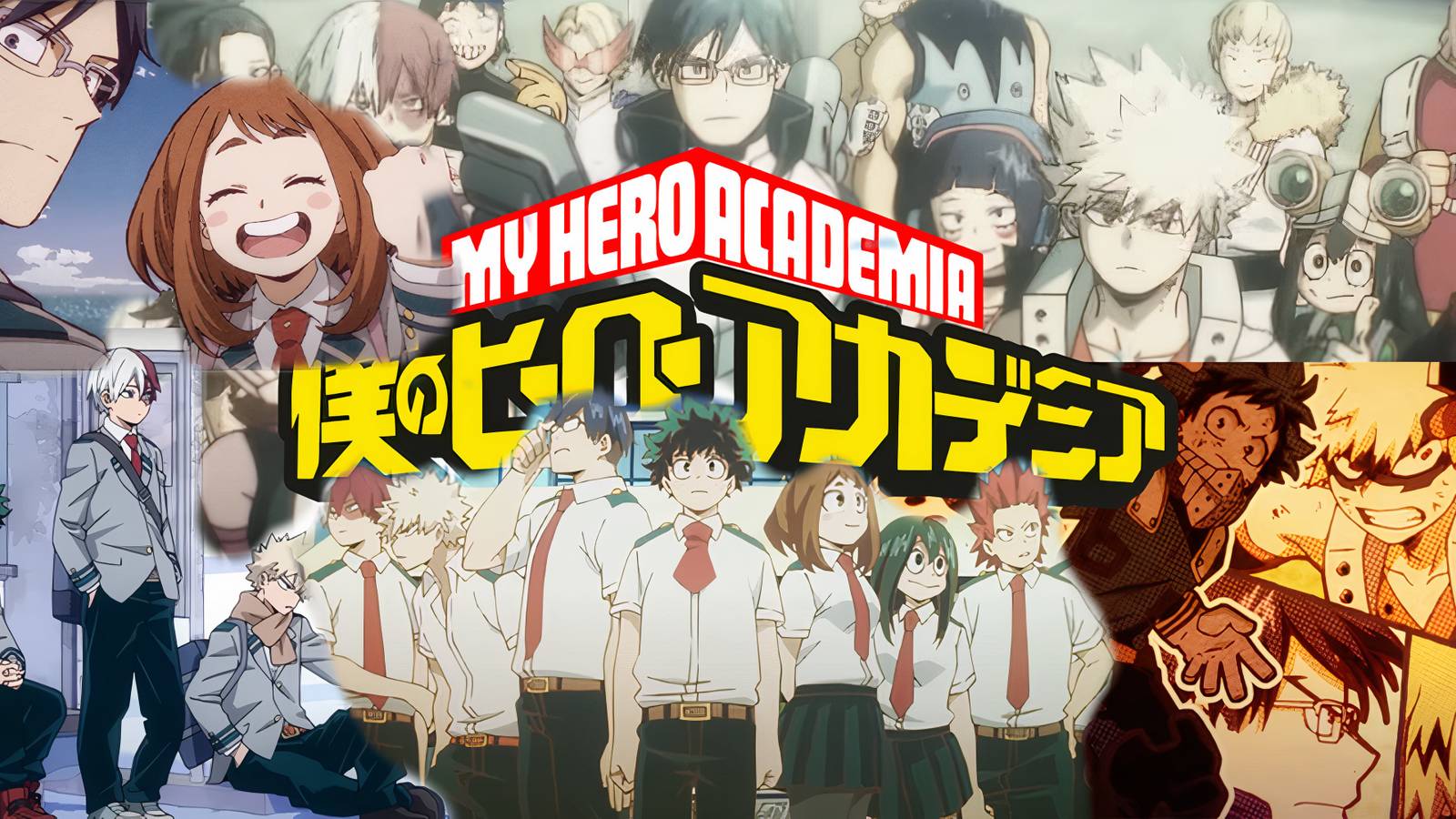 collage image of various Class 1-A Students in My Hero Academia