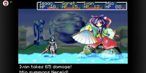 Mia summoning Nereid - Golden Sun