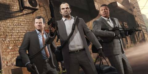 Michael, Trevor and Franklin in a heist - Grand Theft Auto 5