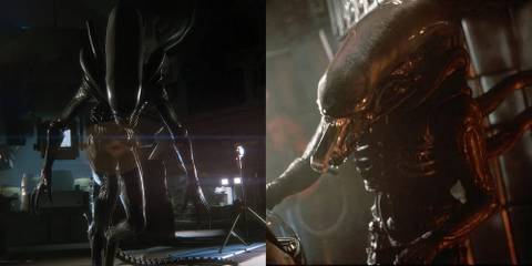 8 Best Horror Games With Classic Movie Monsters, Ranked Alien from Alien Isolation and the Alien from the movie Alien