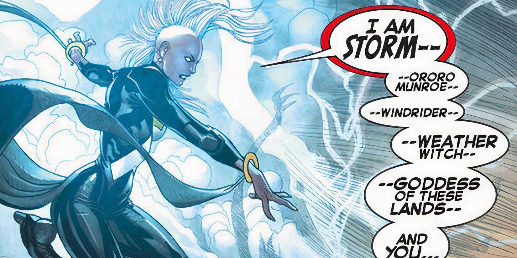 Storm showing her powers