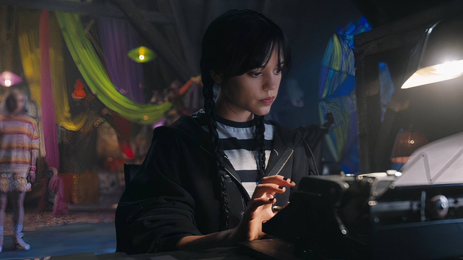 Enid and Wednesday in Wednesday.