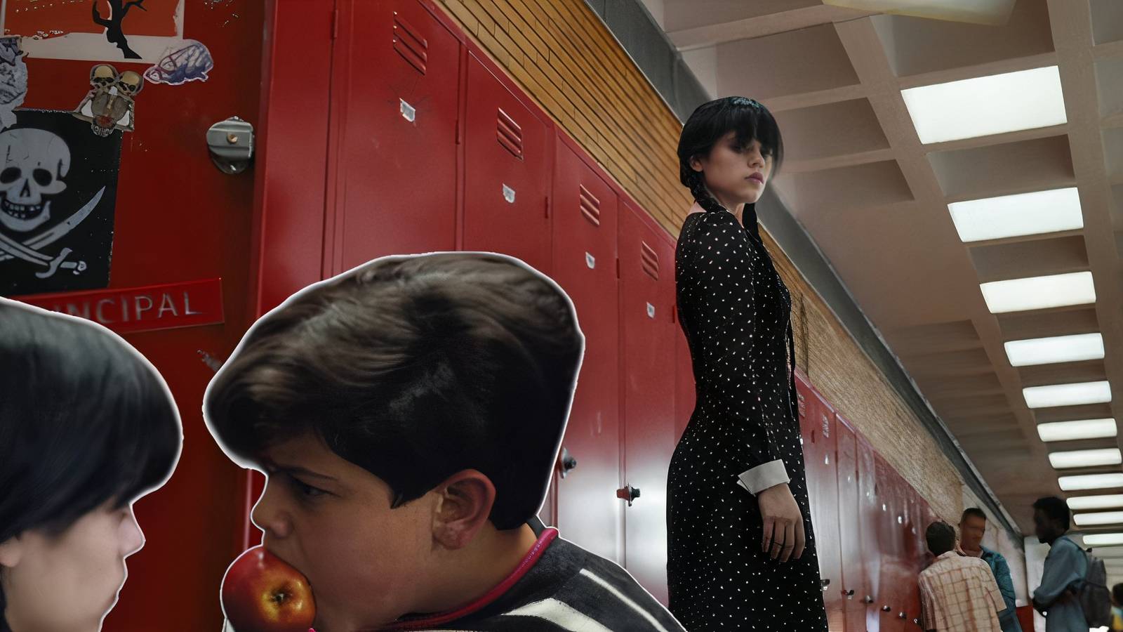 Wednesday Pugsley at a Normie school in Wednesday.