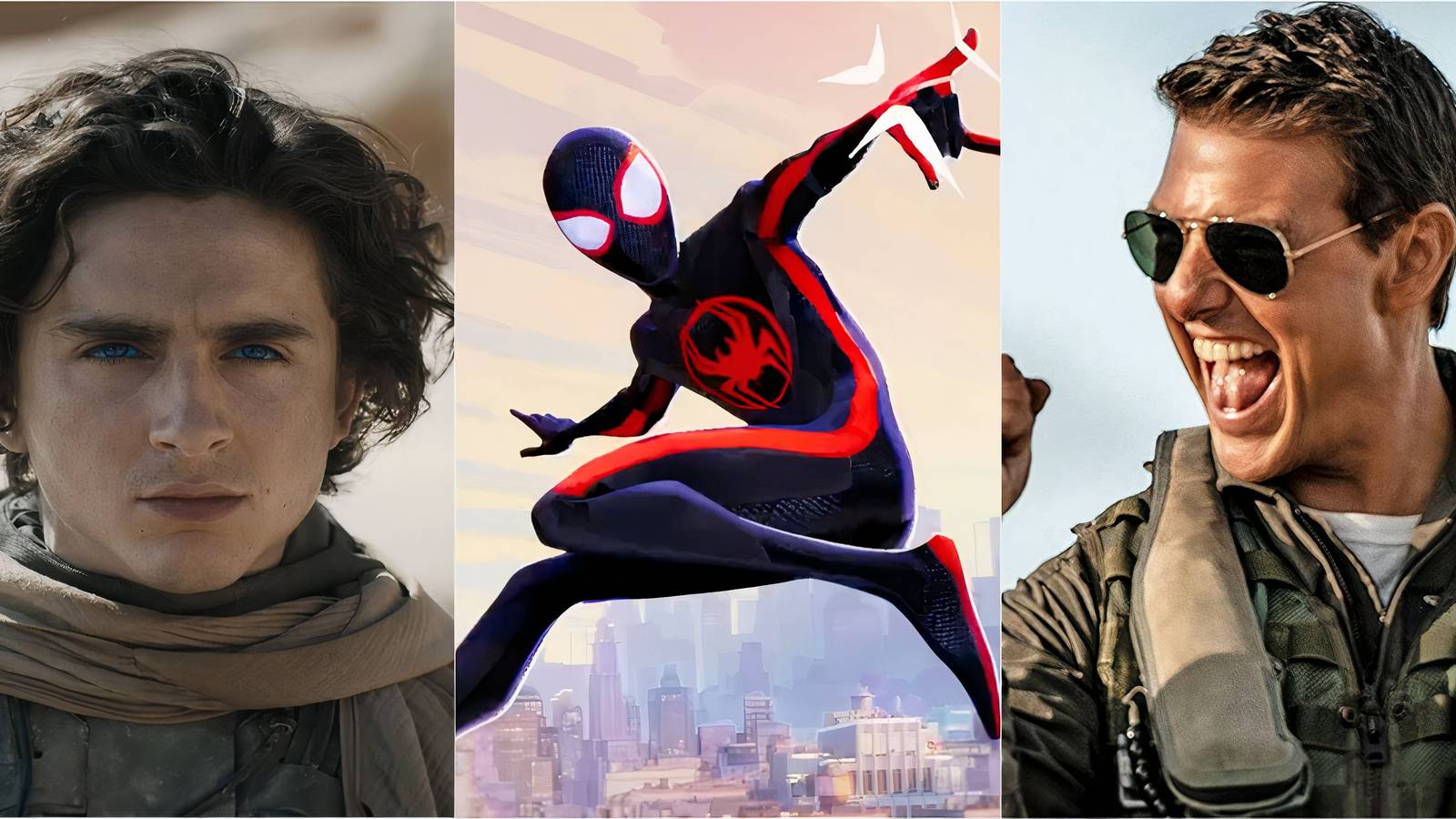Dune, Spider-man, Maverick