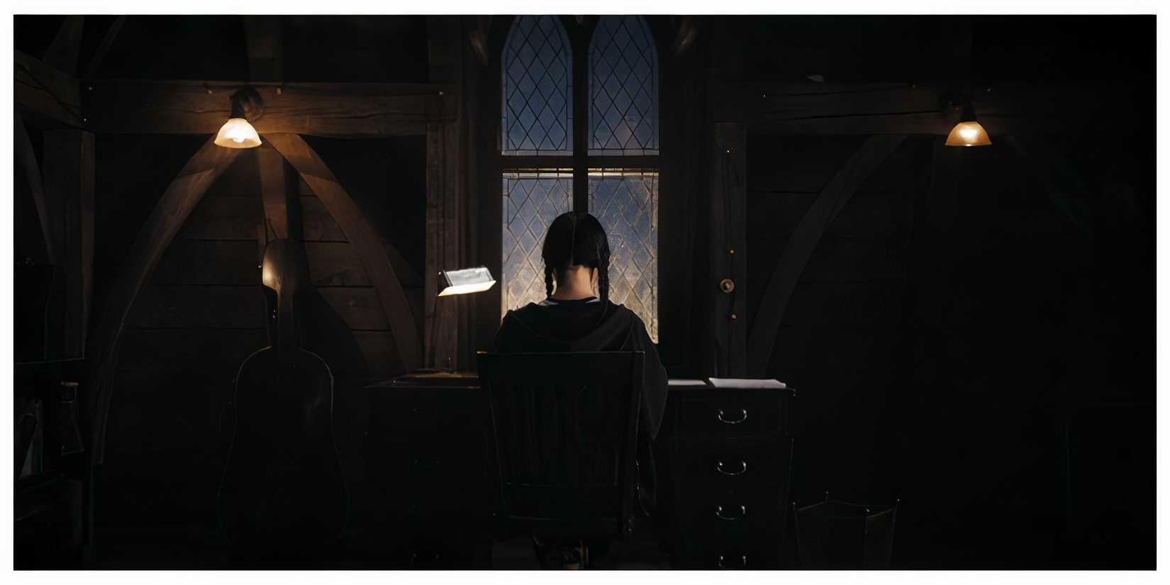 Wednesday typing in Wednesday.