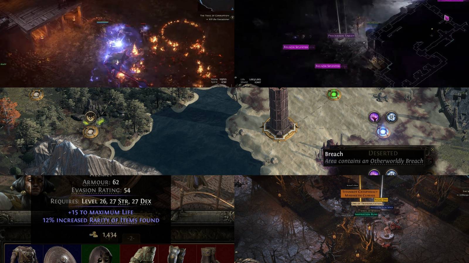 Path of Exile 2 best places to farm gold mixed gameplay collage
