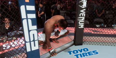 Leon Edwards Walkout Pose, Crouched Down