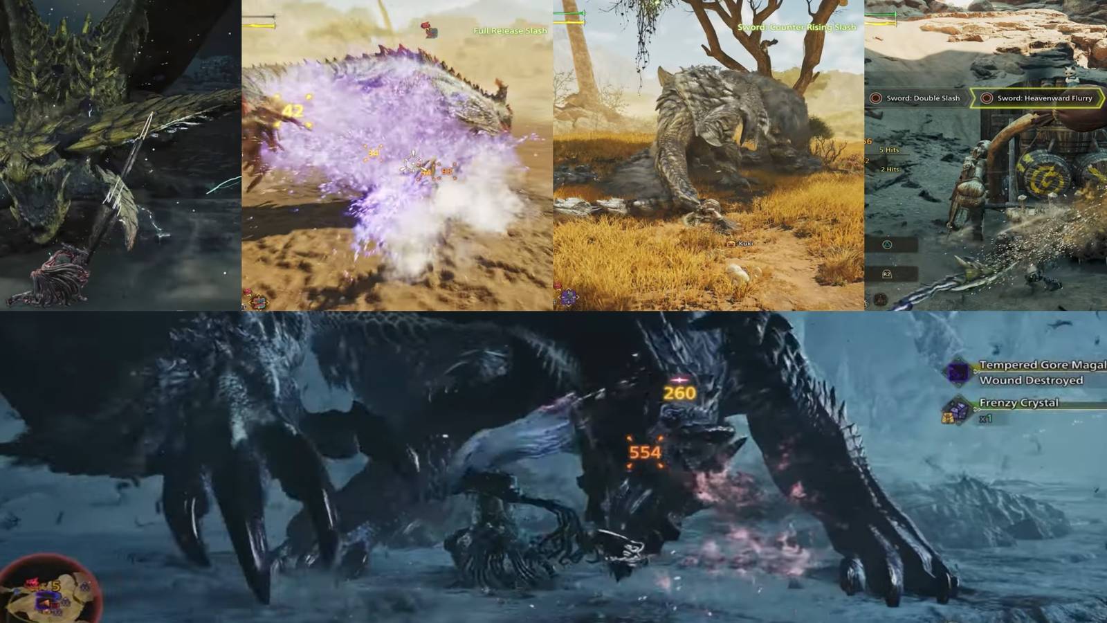 Monster Hunter Wilds best Switch Axe mixed gameplay collage