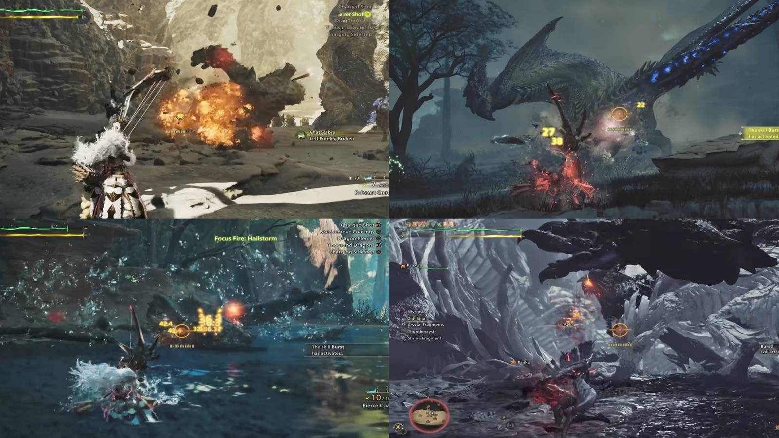 Monster Hunter Wilds best skills for bow mixed gameplay collage