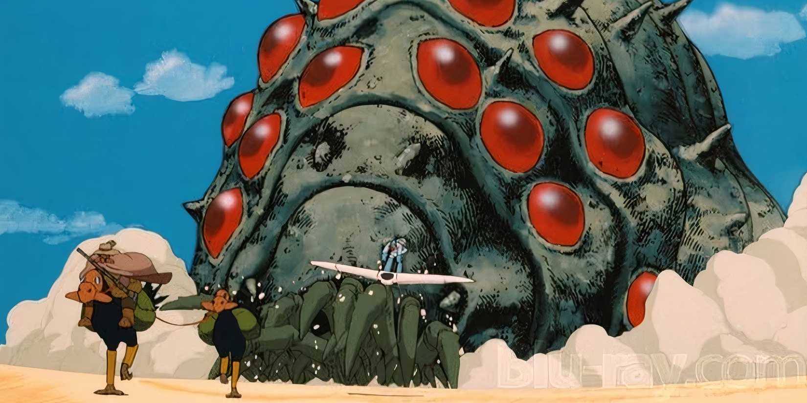 10 Best Animated Movies of the 80s, Ranked Nausicaa flies towards a giant insect