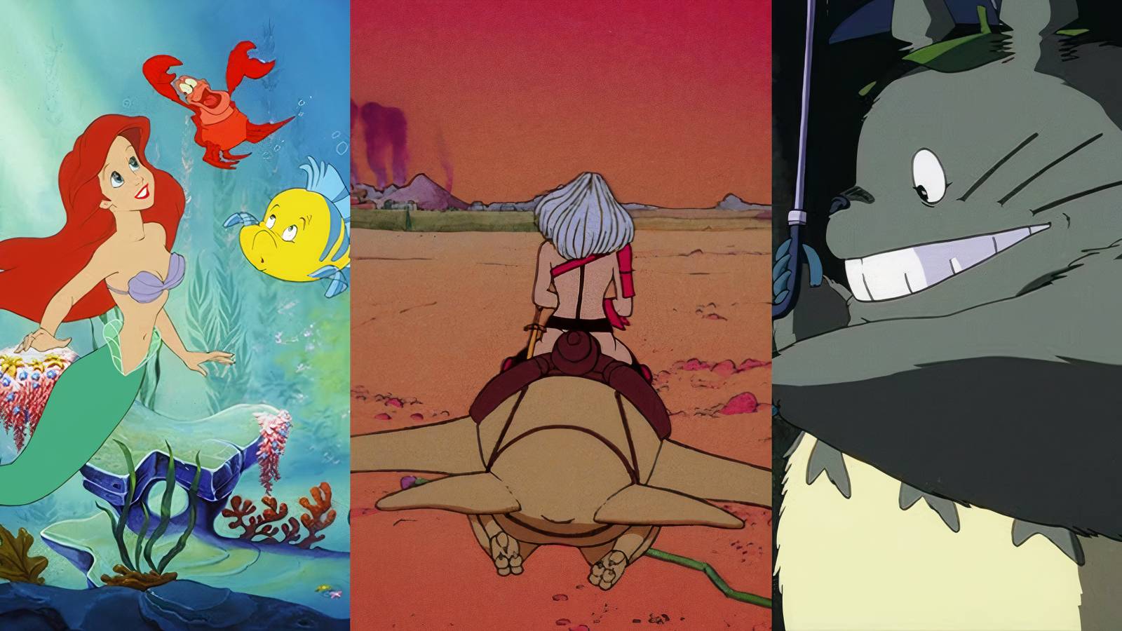 10 Best Animated Movies of the 80s, Ranked little mermaid, Heavy Metal, My Neighbor Totoro