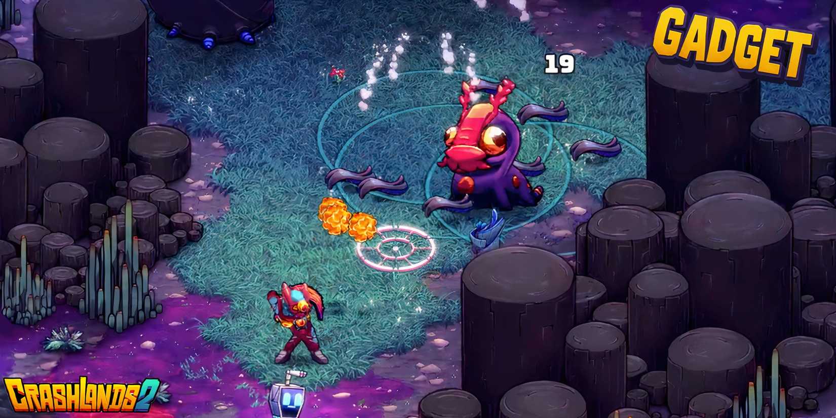 using gadgets in Crashlands 2