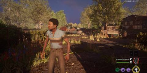 Texas Chainsaw: Sonny facing the camera on the slaughterhouse map