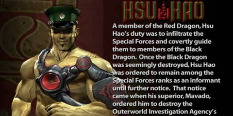 Hsu Hao's Bio in MK: Deadly Alliance