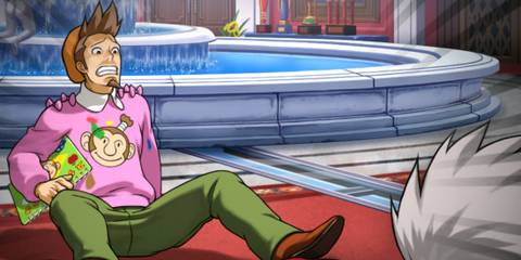 Larry Butz looking nervous as he is knocked down