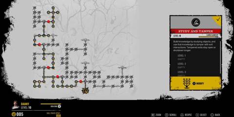 Texas Chainsaw Massacre: Best Danny Gaines Skill Tree, Left Side