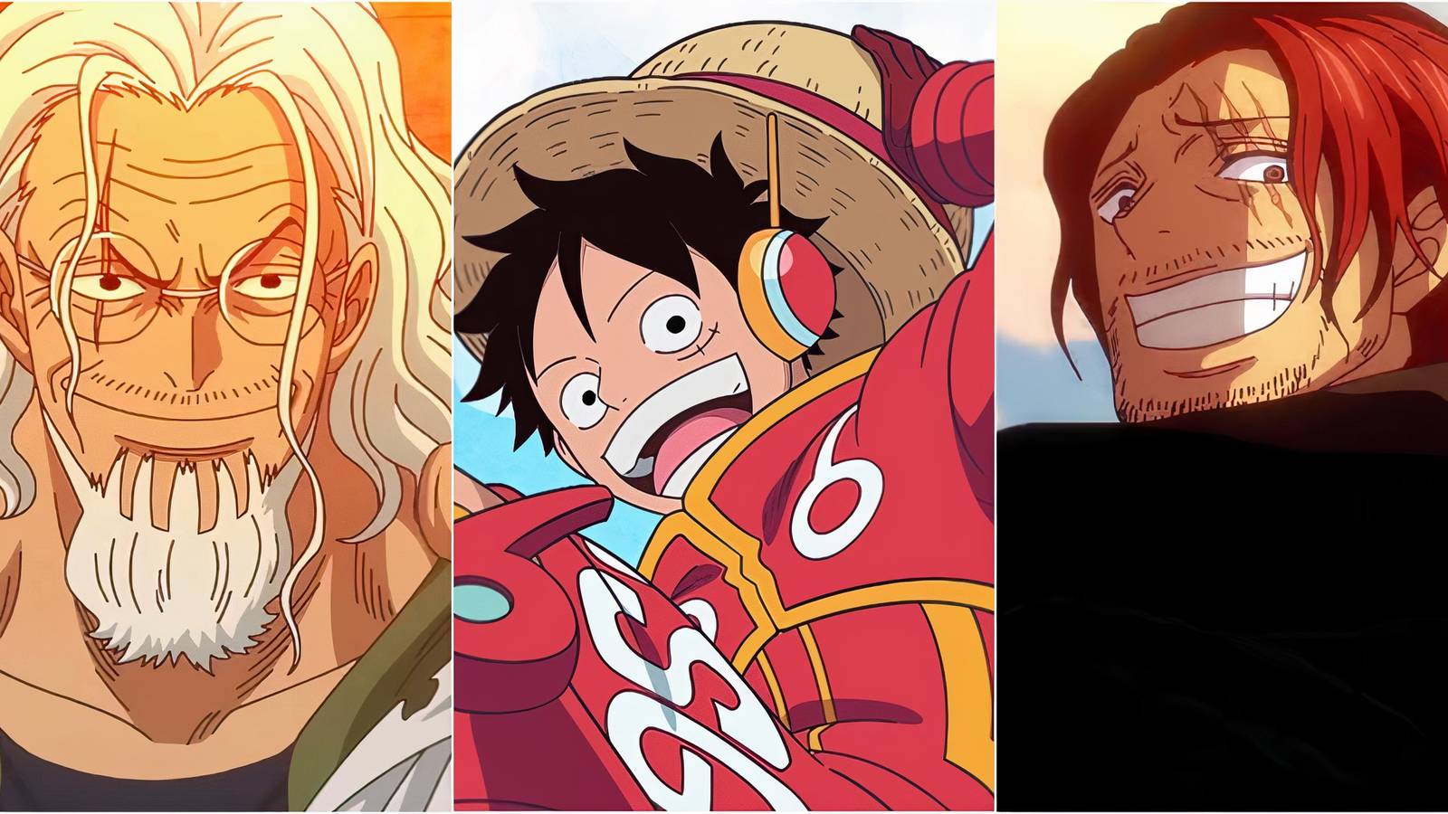 Rayleigh, Luffy, Shanks