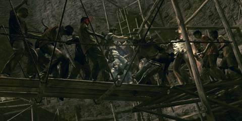 Resident Evil 5 - Steam Screenshot (Fighting On A Bridge)