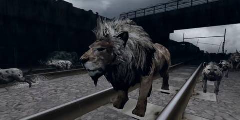 Tokyo Jungle - lion and hyenas