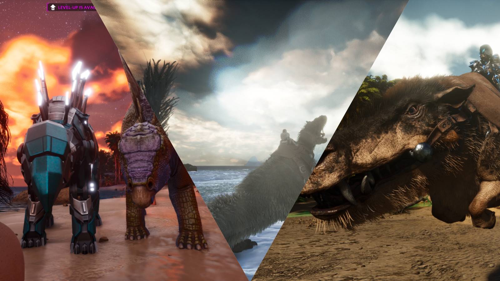 Ark Survival Ascended: Human, Stego, Yuti, and Deaodon